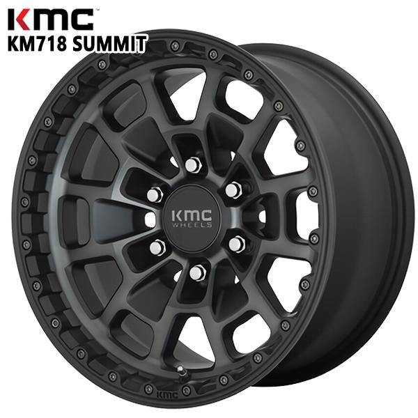 KMC KM718 SUMMIT 17C` 8.5J 6H139.7 +18 SATIN BLACK GRAY TINT A~zC[Pi 4{Zbg 