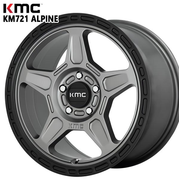 KMC KM721 ALPINE 16C` 7.5J 5H110 +30 SATIN GRAY with BLACK LIP A~zC[Pi 1{ 4{ȏ㑗