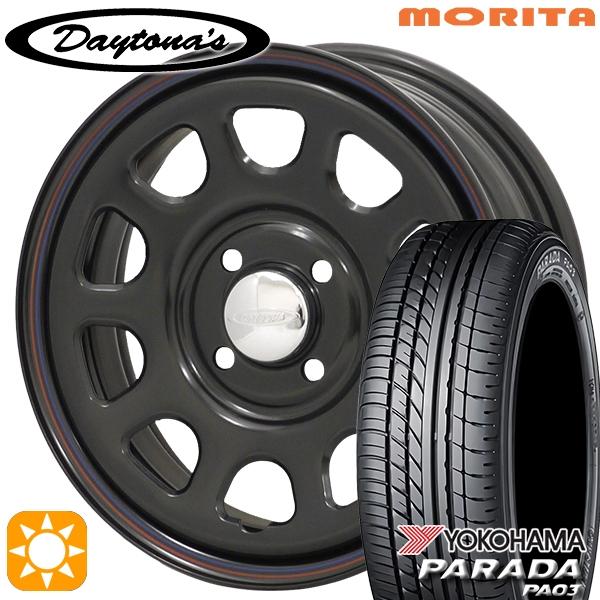 サマータイヤ ホイール4本セット 165/55R14C 14インチ 4H100 MRT DAYTONA'S  G2 デイトナズ ブラック ヨコハマ パラダ PA03