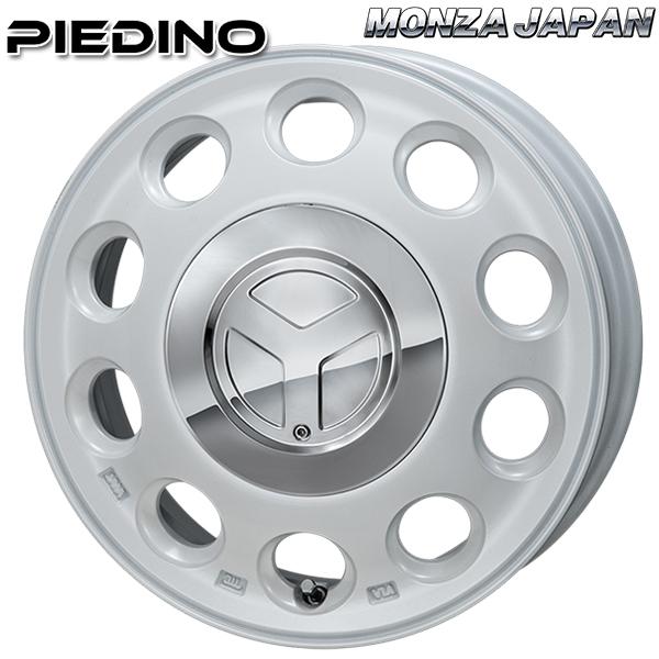 送料無料 MONZA JAPAN 15×6J +42 PCD100/4穴 MONZA JAPAN N-BOX等 PIEDINO ピエディーノ 15インチ 4.5J 4H100