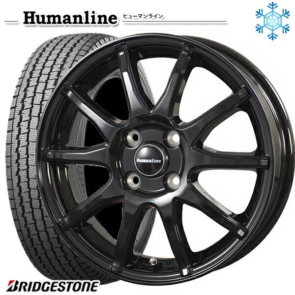 145/80R12 145R12インチ 6PR ブリヂストン W300 4H100 スタッドレス 