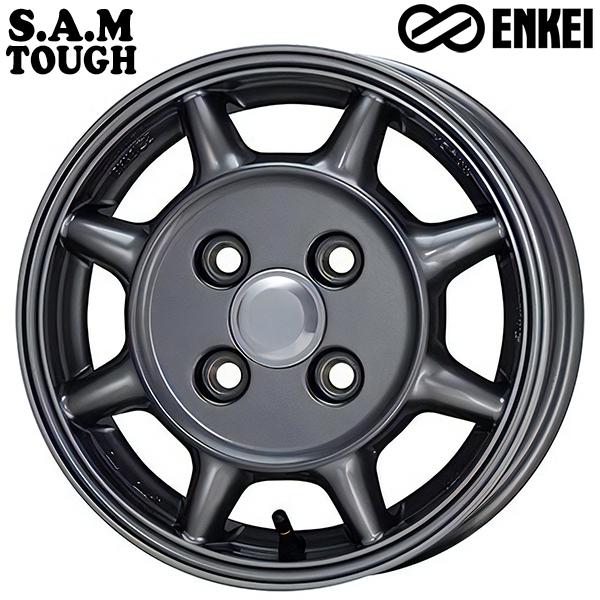 サマータイヤ ホイール4本セット 165/55R14C 14インチ 4H100 ENKEI S.A.M TOUGH サム タフ ガンメタリック ヨコハマ パラダ PA03 サマータイヤ ホイール4本セット 165/55R14C 14インチ 4H100 ENKEI S.A.M TOUGH サム タフ ガンメタリック ヨコハマ パラダ PA03