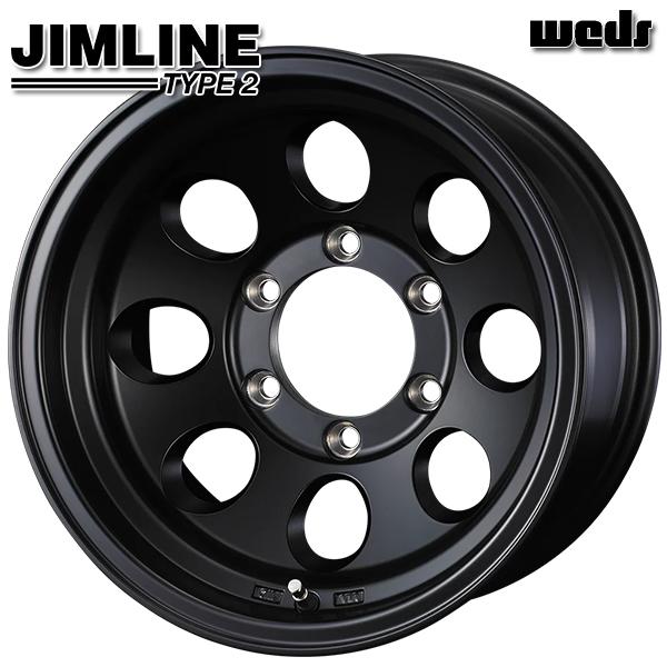 Weds ウェッズ ジムライン タイプ2 15インチ 8.0J 6H139.7 -28 マットブラック アルミホイール単品 1本 4本以上送料無料