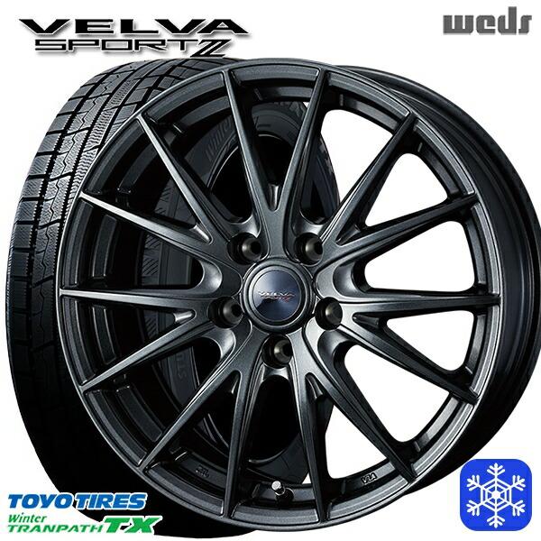 205/55R17インチ TOYO トーヨー ウィンター トランパス TX 5H114.3 スタッドレスタイヤホイール4本セット Weds ヴェルヴァ スポルト2
