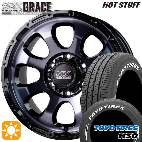 サマータイヤ ホイールセット 215/65R16インチ 6H139.7 ホットスタッフ マッドクロス グレイス BKC/BK トーヨー H30 ホワイトレター