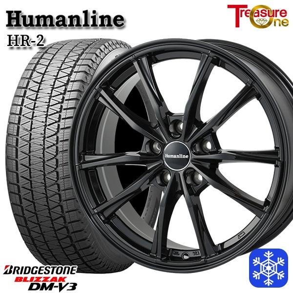 レクサスNX(20系) 235/60R18インチ ブリヂストン ブリザック DMV3 5H114.3 スタッドレスタイヤホイール4本セット ヒューマンライン H