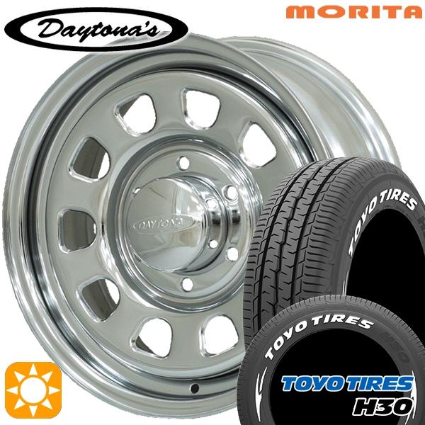 サマータイヤ ホイールセット 215/65R16インチ 6H139.7 MRT DAYTONA'S デイトナ クローム トーヨー H30 ホワイトレター