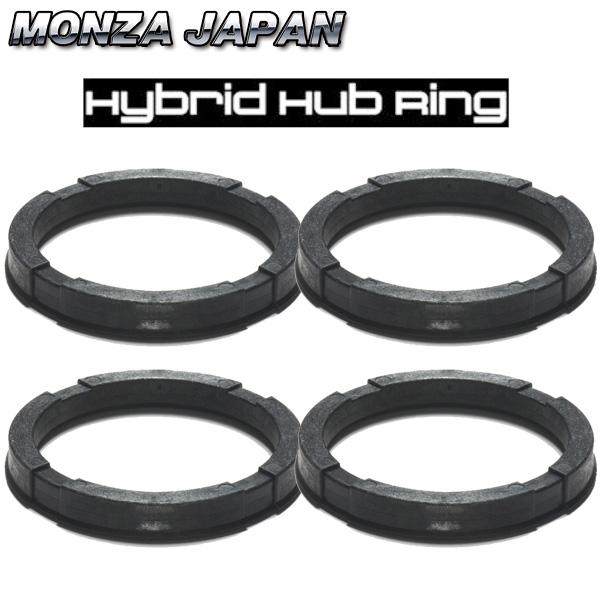 MONZA ハイブリッドハブリング 4枚セット ブラック 1台分 送料無料 水抜き機能付