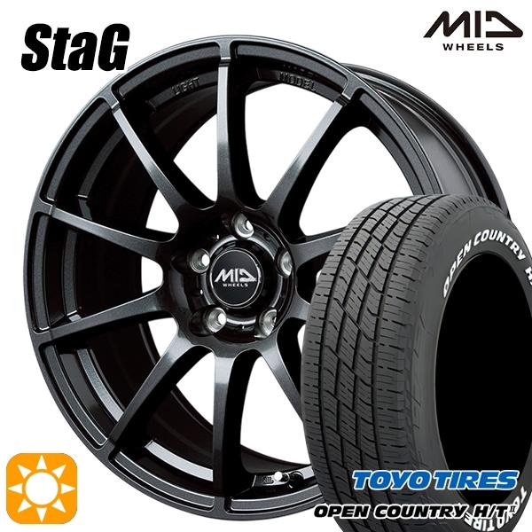 サマータイヤ ホイールセット 235/60R18インチ 5H114.3 MID スタッグ STAG SG トーヨー オープンカントリー H/T2 WL