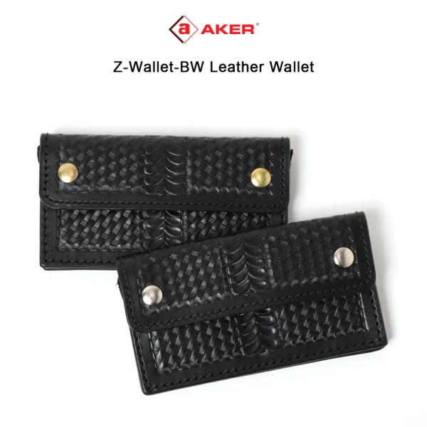 エイカー AKER 財布 レザーウォレット メンズ バスケットウィーブ