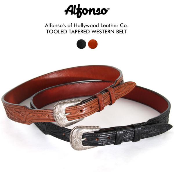 Alfonso's of Hollywood Leatherベルト黒36in - メルカリ