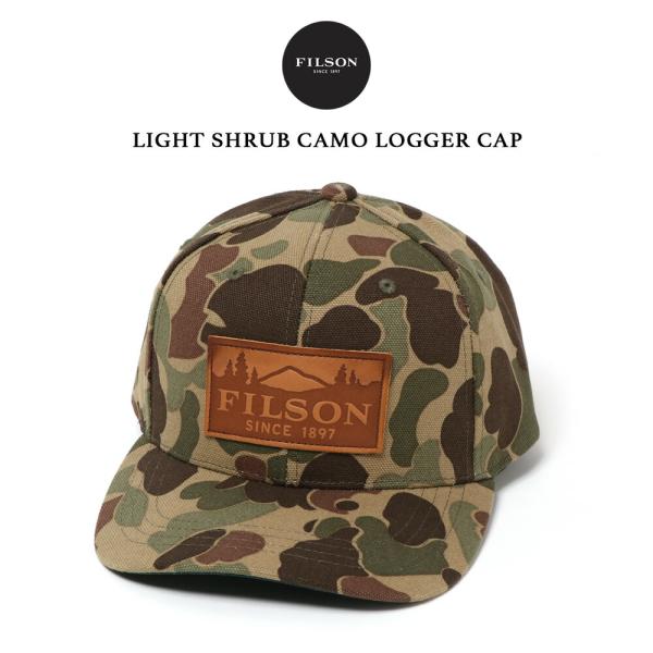 フィルソン　カモ柄キャップ FILSON フィルソン ライトシュラブカモ ロガーキャップ Light Shrub
