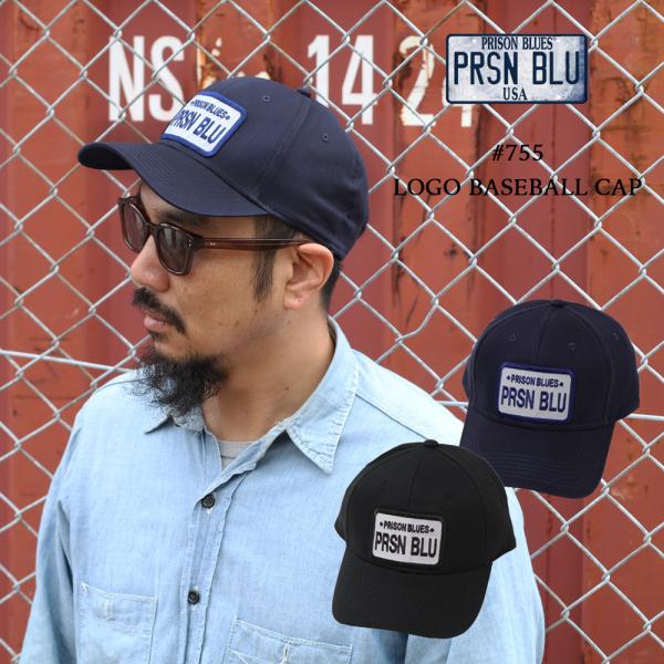 PRISON BLUES キャップ　ブラック PRISON BLUES プリズンブルース ロゴベースボールキャップ 当店