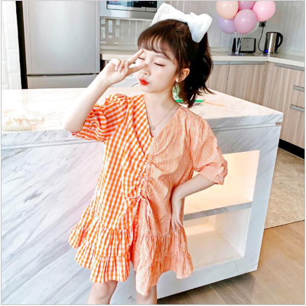 キッズ 子供服 女の子 海外ブランド Vネックギンガムチェックワンピース Mv1915 Mavelous 通販 Yahoo ショッピング