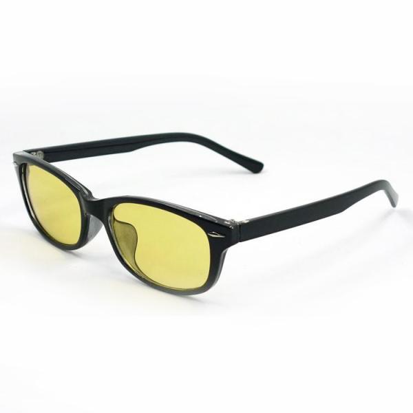 サングラス メンズ UVカット ブラック 細め ウェリントン 新品 黒