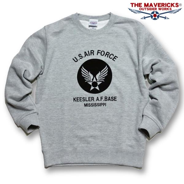 The Mavericks ブランド ミリタリー スウェット トレーナー メンズ 長袖 10oz 厚手 裏起毛 Usaf エアフォース 杢グレー セットアップ 可能 Af Swk Generalstore Yoneya 通販 Yahoo ショッピング