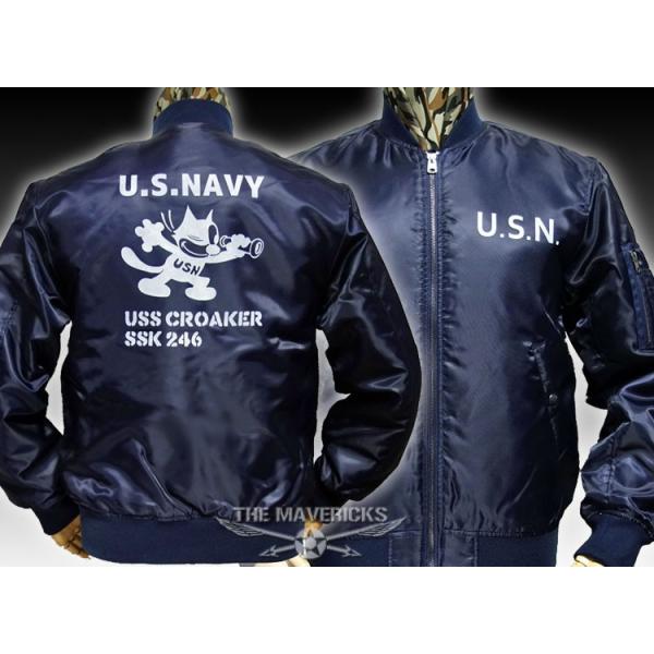 Ma 1 フライトジャケット メンズ The Mavericks ブランド 米海軍 Navy Croaker潜水艦 モデル ネイビー Buyee Buyee 日本の通販商品 オークションの代理入札 代理購入