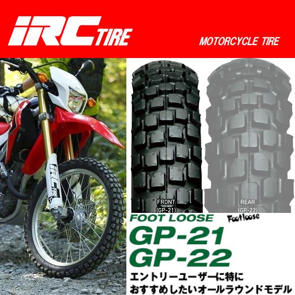 IRC GP-21 KLX125 70/100-19 M/C 42P WT フロント タイヤ 前輪 : 30445 