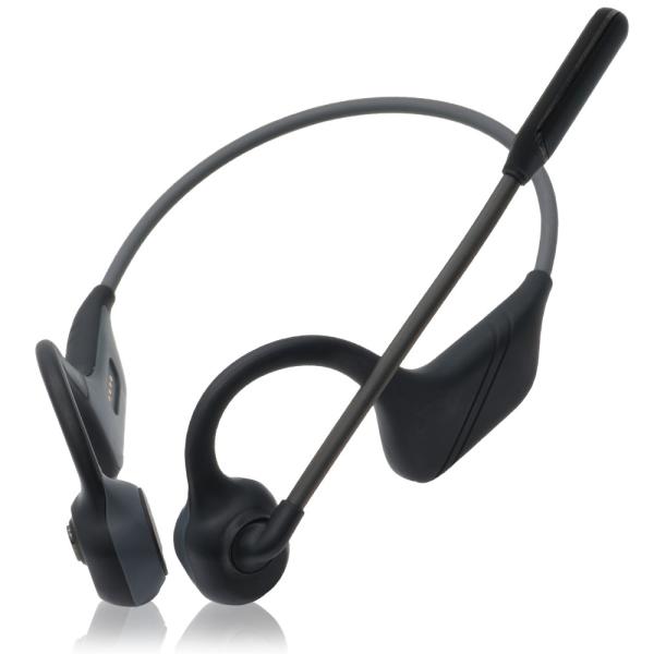 MOVE 骨伝導ヘッドセット 耳を塞がない イヤホン マイク付き クリア