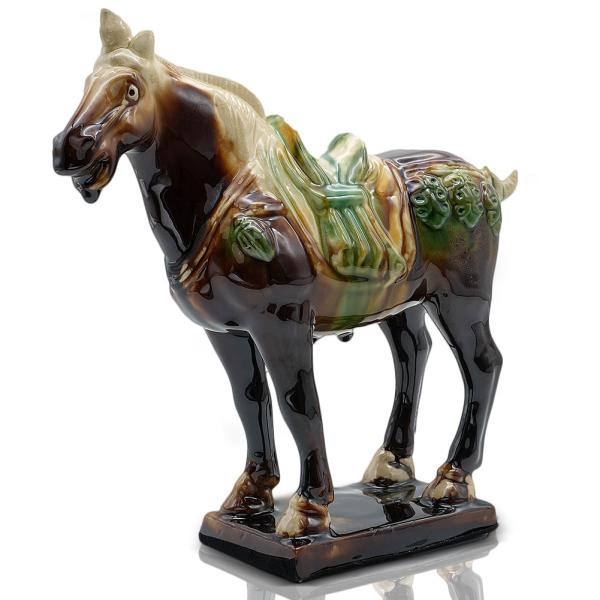 美術品 唐三彩 馬 置物 唐三彩 馬 置物 檜 干支 午 工芸品 陶磁器 景徳鎮 縁起物 正規品