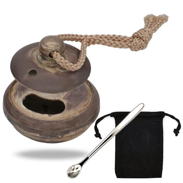 銀細工　香料入れ 塗香 ケース 塗香入れ 銀製 シルバー 携帯 香り 日本製 寺 参拝