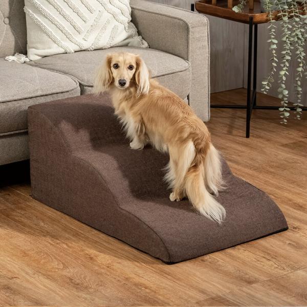 ドッグステップ 3段 小型犬用 ドッグスロープ ペット スロープ 室内 犬 ステップ 階段 ペットステップ ペットスロープ  犬用ステップ 高弾性ウレタン 防水カバー