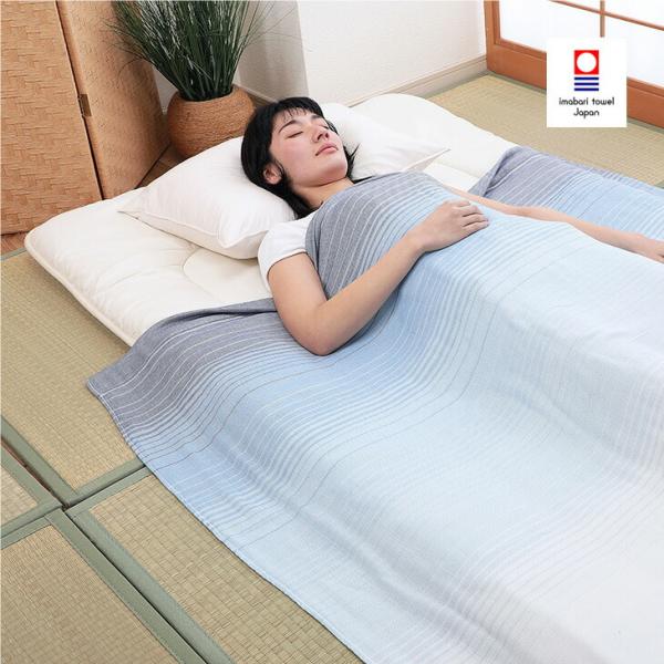 ガーゼケット 5重ガーゼケット ブルー 2枚組 日本製 今治産 今治タオル 今治タオル 5重 ガーゼケット 2色組 シングル 日本製 今治タオル