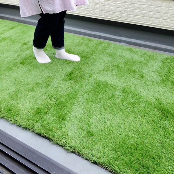 3層構造 リアル人工芝 100cmx500cm 敷くだけ 草が生えにくい構造 雑考