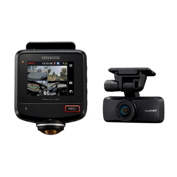 KENWOOD DRV-C770R 360°撮影対応2カメラ　ドライブレコーダー ケンウッド