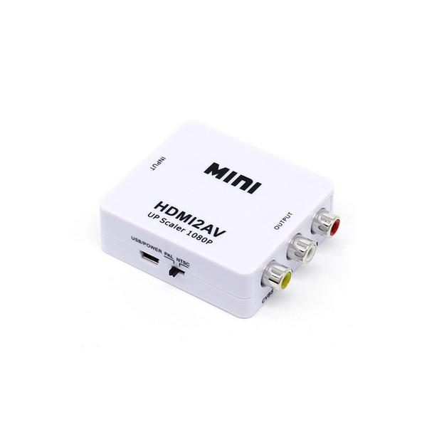 送料無料　HDMI to AV　HDMIAV変換アダプター　HDMI入力　コンポジット　AV出力　変換　1080p　3RCA/CVBS　コンバーター 変換器