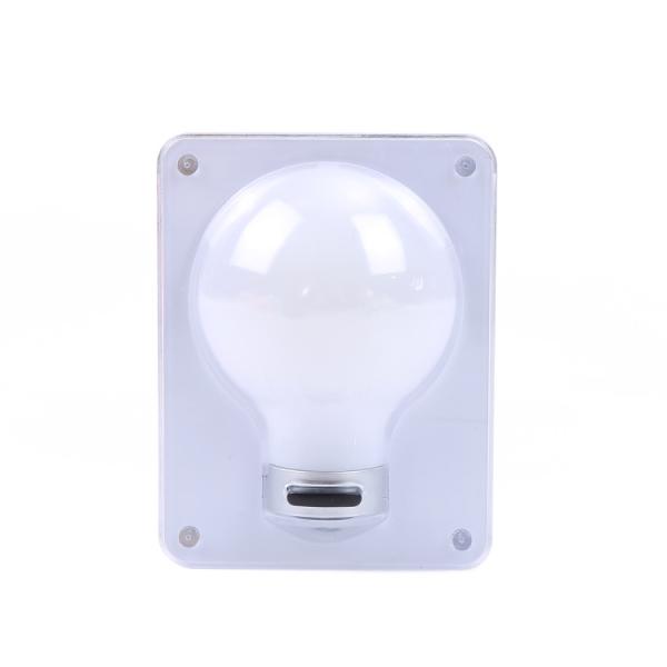 おしゃれな電球型のライトが空間を演出。ポチっと押せば、ピカっと光る！オシャレでかわいい電球型♪　家中に設置したくなるようなライトです。こんなにコンパクトなのに明るさバツグン！※製造時における、汚れ、傷等がある場合が御座います。ご理解を御願い...