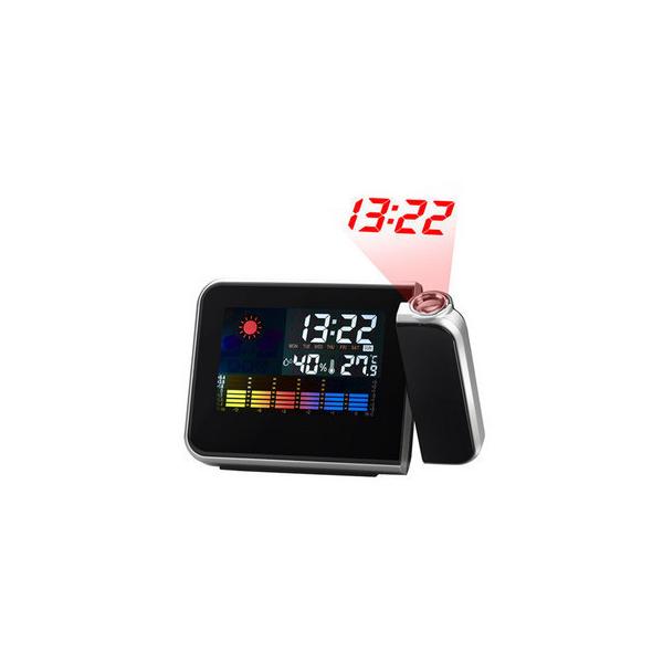 天井に時刻を投影！NEW目覚まし機能搭載(スヌーズ付)。温度、湿度はその日の最高、最低の切り替えができるうえ、カレンダーも表示可能です。プロジェクターはダイヤルで絞りが調節でき、20cm〜3m程度まで投影可能です。※カラーはお選びいただけま...