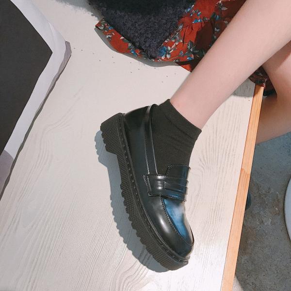 送料無料　学生靴　ローファー　通勤　通学　レディースシューズ　婦人靴　ローファーパンプス　レディース　制服　入学式　ブラック　ブラウン