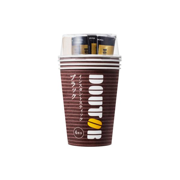 DOUTOR インスタントスティックコーヒー ブラック 4箱 ドトールコーヒー インスタントスティックブラック 4個×24 メーカー