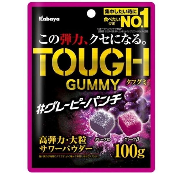 Kabaya カバヤ タフグミ グレーピーパンチ 100g x6 メーカー直送