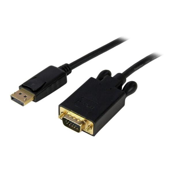 StarTech DP2VGAMM10B ブラック 3m DisplayPort - VGA 変換アダプタケーブル (DP(ディスプレイポート)/オス - D-Sub15ピン/オス 1920x1200)
