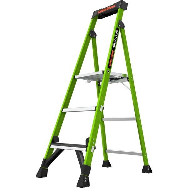 長谷川工業 Little Giant マイティーライト2.0 3段 グリーン 脚立 メーカー直送