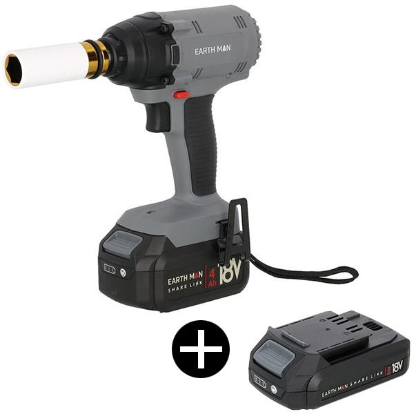 高儀18V 充電式 インパクトレンチ SL-IW200-ASバッテリー2個セット 高儀 EARTH MAN インパクトレンチ 充電インパクト 18V充電式インパクト