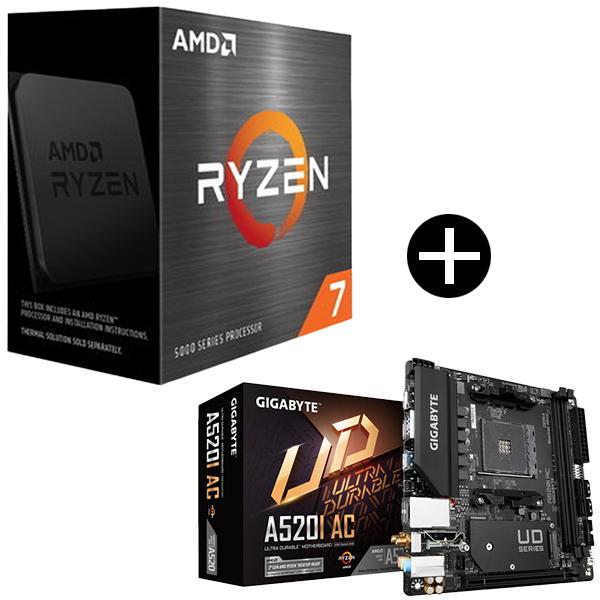 国内正規品 AMD Ryzen 7 5700X W/O Cooler CPU + GIGABYTE A520I