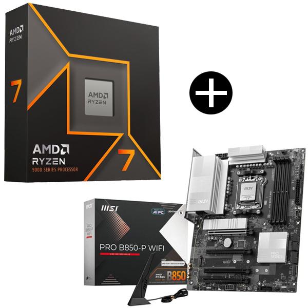 AMD Ryzen 7 9700X W/O Cooler WOF (8C/16T、3.8GHz、65W) CPU + AMD Ryzen 7 9700X W/O Cooler WOF (8C/16T、3.8GHz、65W) CPU +