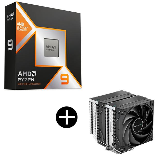 AMD Ryzen 9 9950X3D CPU + DEEPCOOL R-AK620-BKNNMT-G ブラック