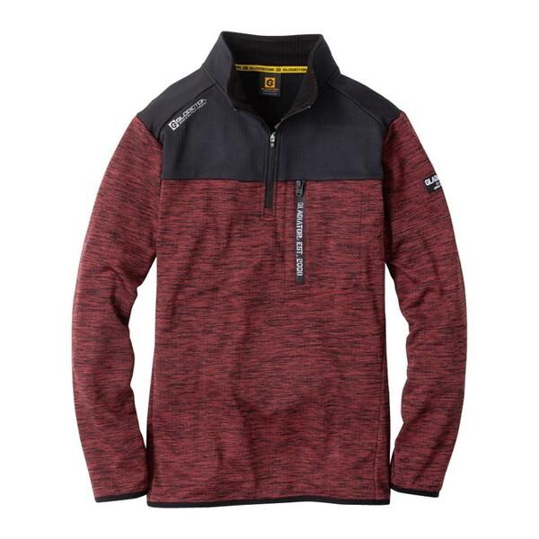 コーコス G9178 レッド XXL 光発熱 ハーフZIP 長袖 : MAXZEN Direct