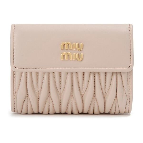 miu MIU ミュウミュウ 二つ折り財布 ピンク 5ML002 2FPP F0236 miu MIU ミュウミュウ 二つ折り財布 ピンク 5ML002 2FPP F0236