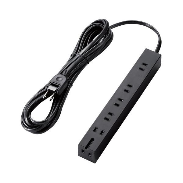 他サイト： マルチタップ ELECOM エレコム T-KF01-2650BK 回転機能タップ 6個口(内3ピン1) 5m ブラック メーカー直送の商品画像