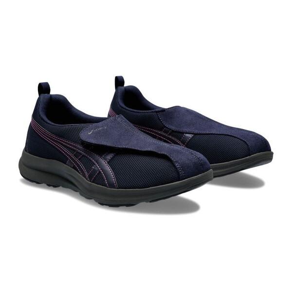 asics ネイビー 安全靴 ベルクロ式 ASICS（アシックス） アシックス商事 介護シューズ LIFEWALKER W018
