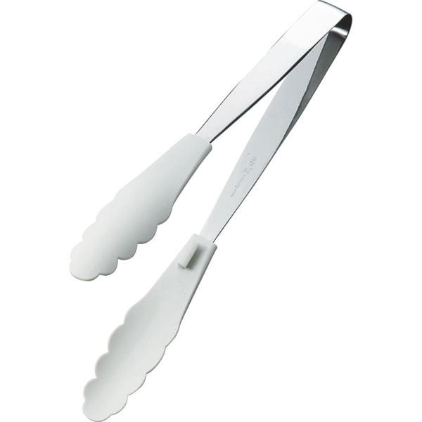 田辺金具 抗菌耐熱ストッパー付マルチトング ホワイト 235 : MAXZEN
