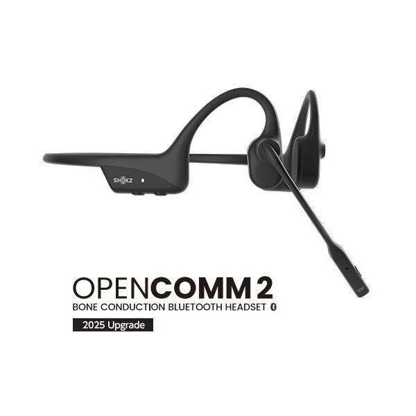 【新品】 Shokz SKZ-EP-000039 ブラック OpenComm2 ブルートゥースイヤホン 耳かけ型 骨伝導 OpenComm2(2025) Black SKZ