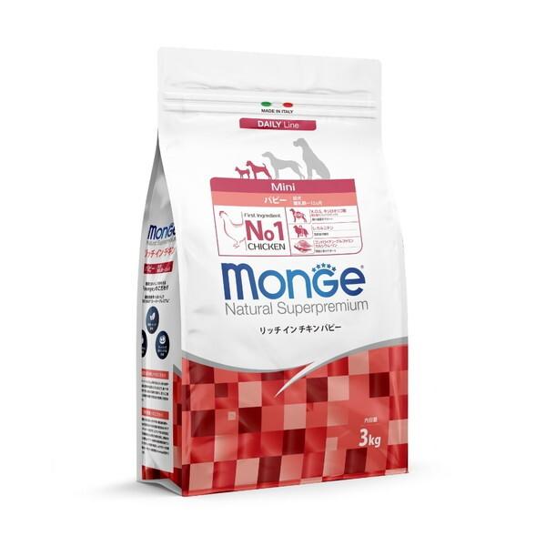 モンジュ MONGE リッチインチキン パピー 3kg [ドッグフード] 着色料不