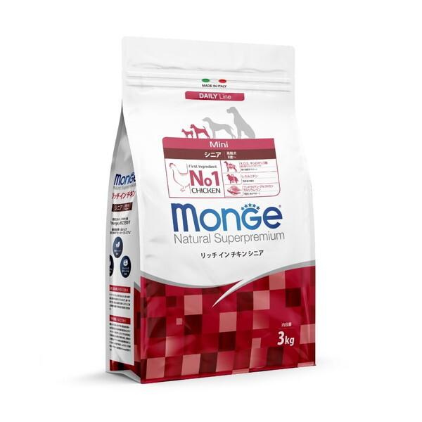 モンジュ MONGE リッチインチキン シニア 3kg [ドッグフード] 着色料不