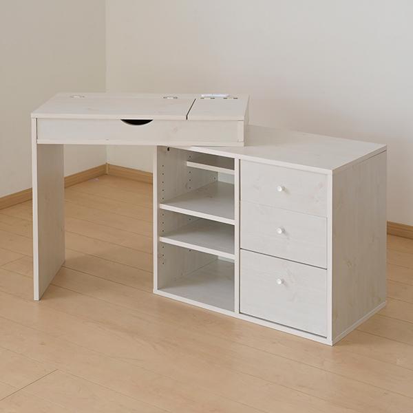 大型のドレッサー JK-PLAN（ジェイケイ・プラン） MJ-016 伸縮ドレッサー ハイタイプ WH